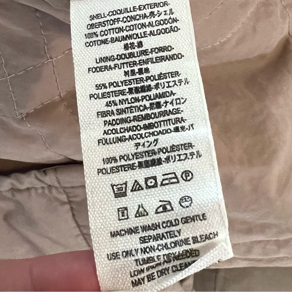 Free People Linear Quilted Bomber Jacket Oversized Blush with Pockets - Picture 8 of 11